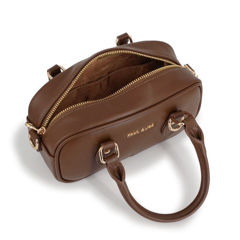 BAG WITH GIPSY&NOUNETTE CAHRM ミニボストンバッグ(ブラウン)