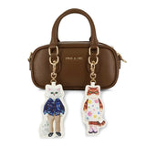 BAG WITH GIPSY&NOUNETTE CAHRM ミニボストンバッグ(ブラウン)