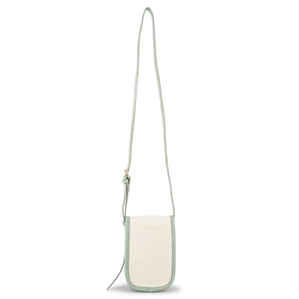 キャンバスコンビ スリムポシェット ミント