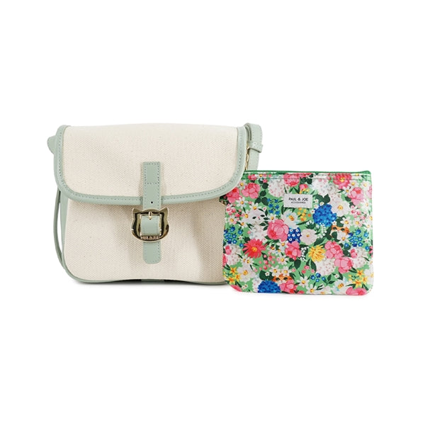 キャンバスコンビ ショルダーバッグ ミント