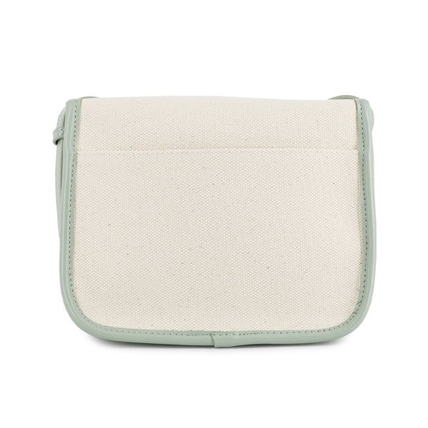 キャンバスコンビ ショルダーバッグ ミント