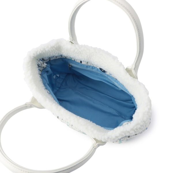 ツイード・ジプシー ミニトートバッグ ホワイト