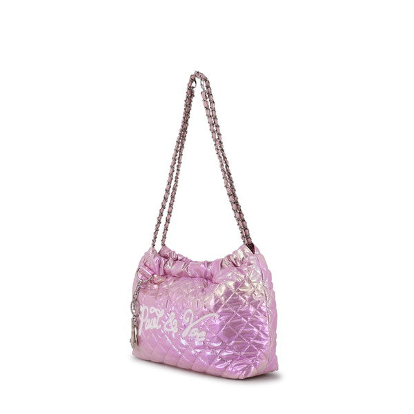 LOGO QUILTING トートバッグ(ピンク)