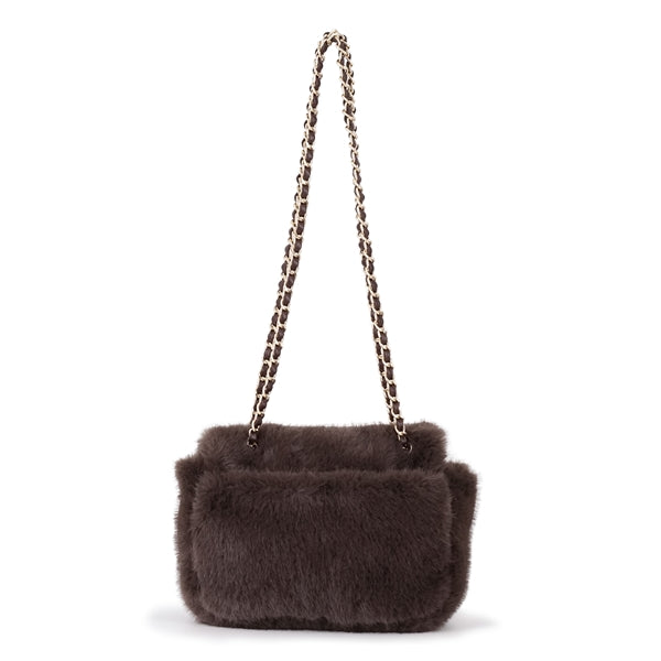 FUR NOUNETTE ミニショルダーバッグ ブラウン