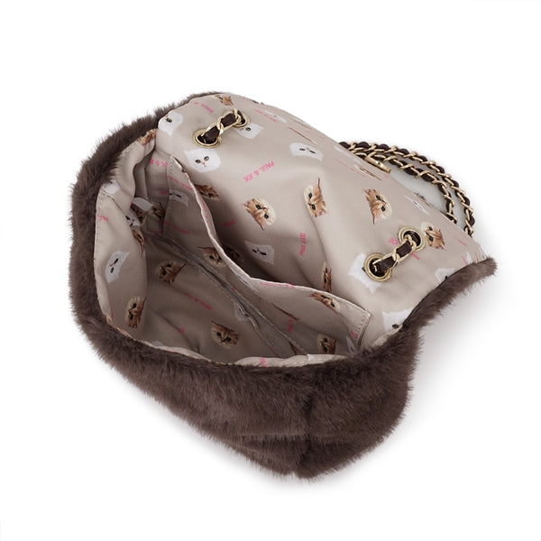 FUR NOUNETTE ミニショルダーバッグ ブラウン