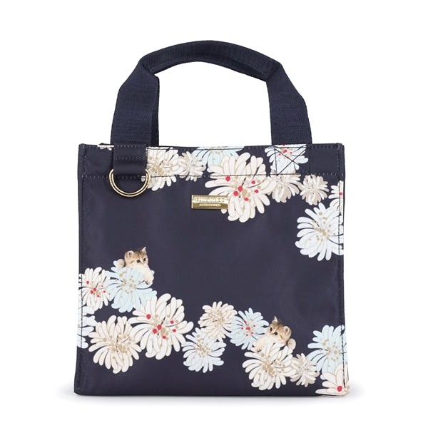 クリザンテーム&ヌネット ランチトート(ネイビー)