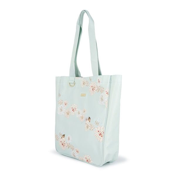 クリザンテーム&ヌネット 縦長トートバッグ (ミント)