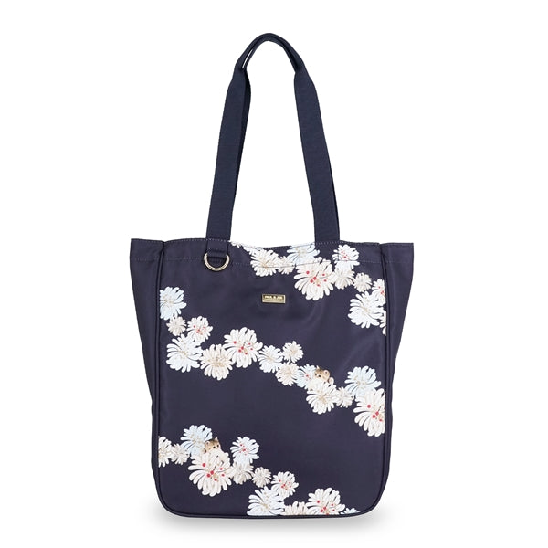 クリザンテーム&ヌネット 縦長トートバッグ (ネイビー)