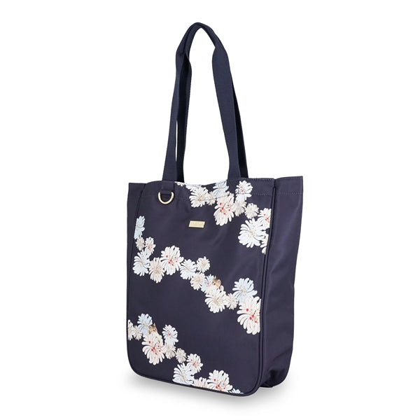 クリザンテーム&ヌネット 縦長トートバッグ (ネイビー)