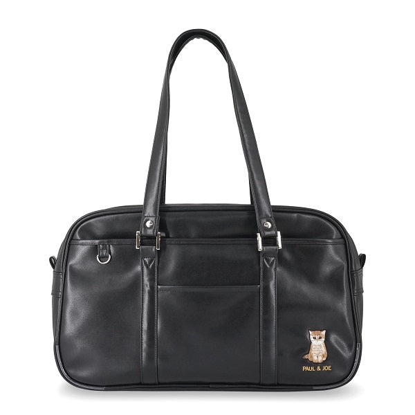 ポール＆ジョー アクセソワ スクールバッグ ブラック ポール ＆ ジョー 合皮スクールバッグボストン ブラック｜ポール