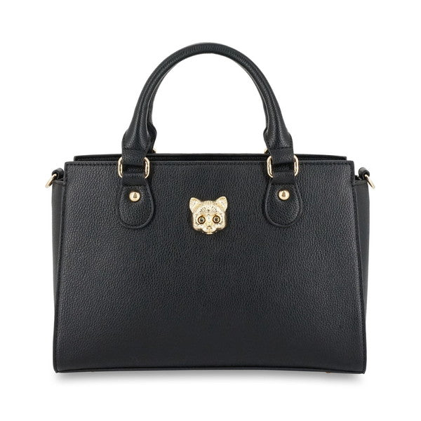 3D CAT FACE ハンドバッグ (ブラック)