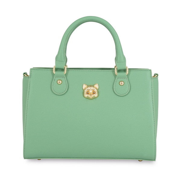 3D CAT FACE ハンドバッグ (グリーン)