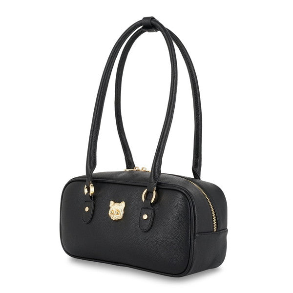 3D CAT FACE ボストンバッグ (ブラック)