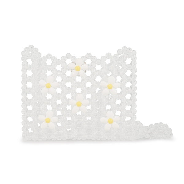 巾着付きビーズバッグ (グリーン)