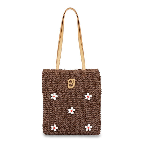 BEADS MOTIF トートバッグ (ブラウン)