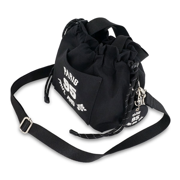 95 EMBROIDERY ミニ巾着バッグ (ブラック)