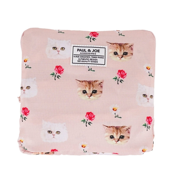 折りたたみボストンバッグ ジプシー&ヌネット総柄(ピンク)