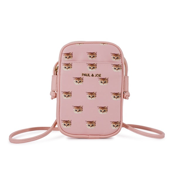 ヌネット合皮総柄 ミニポシェット(ピンク)