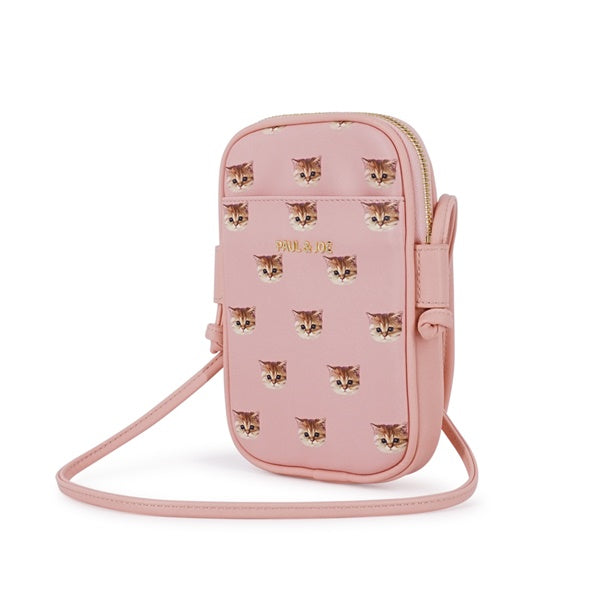 ヌネット合皮総柄 ミニポシェット(ピンク)