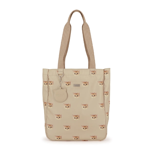 ヌネット総柄 トートバッグ(縦型) ベージュ