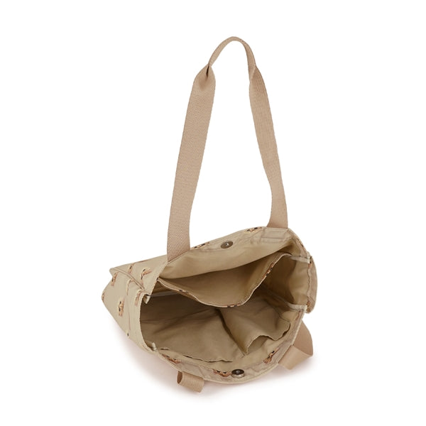 ヌネット総柄 トートバッグ(縦型) ベージュ