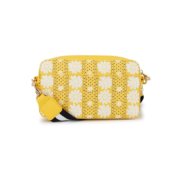 フラワープリント ミニショルダー イエロー