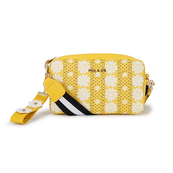 フラワープリント ミニショルダー イエロー