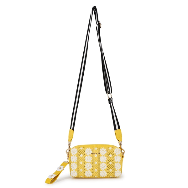 フラワープリント ミニショルダー イエロー