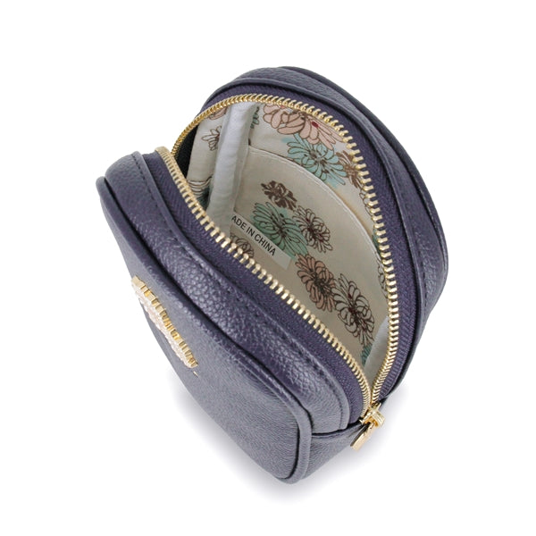 クリザンテーム・メタル ポーチ ネイビー