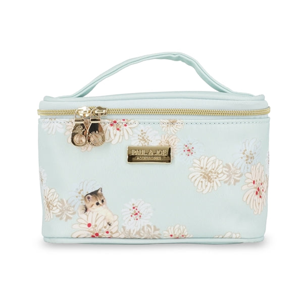 クリザンテーム&ヌネット 持ち手付きポーチ (ミント)