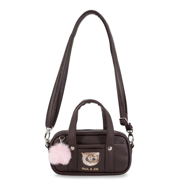 合皮スクバポーチ ブラウン