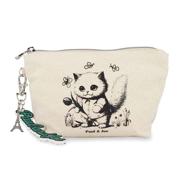 キャンバス ロゴチャーム ポーチ