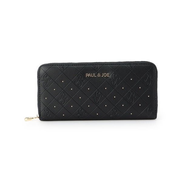 エンボス ラウンド束入れ ブラック