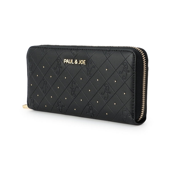 エンボス ラウンド束入れ ブラック