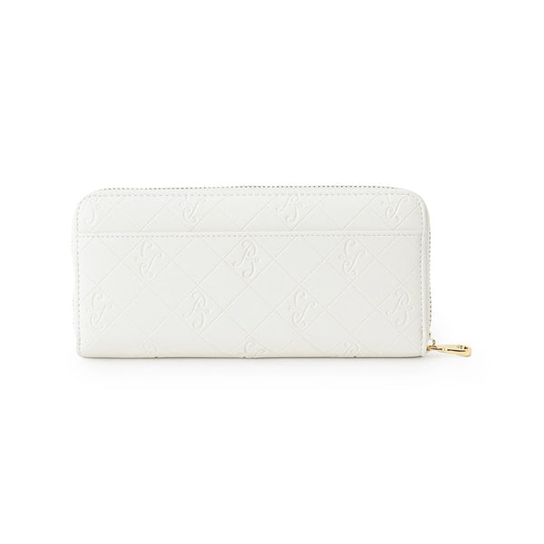 エンボス ラウンド束入れ アイボリー