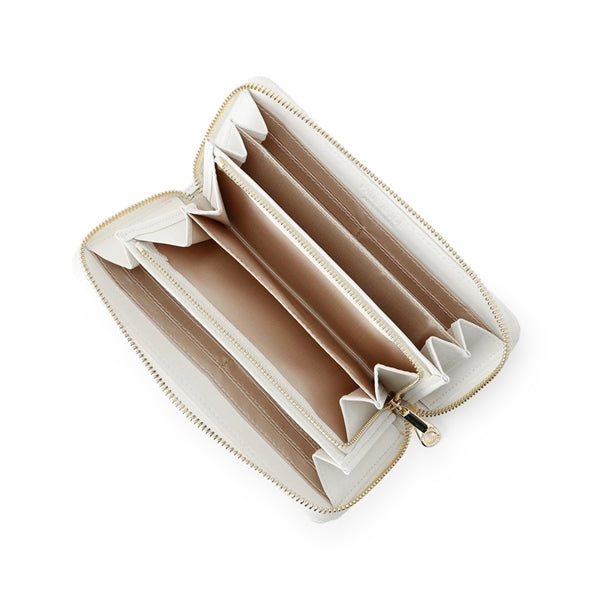 エンボス ラウンド束入れ アイボリー