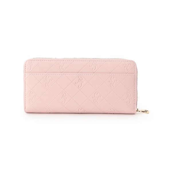 エンボス ラウンド束入れ ピンク