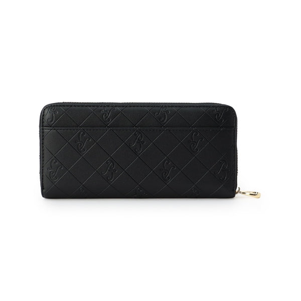 エンボス ラウンド束入れ ブラック