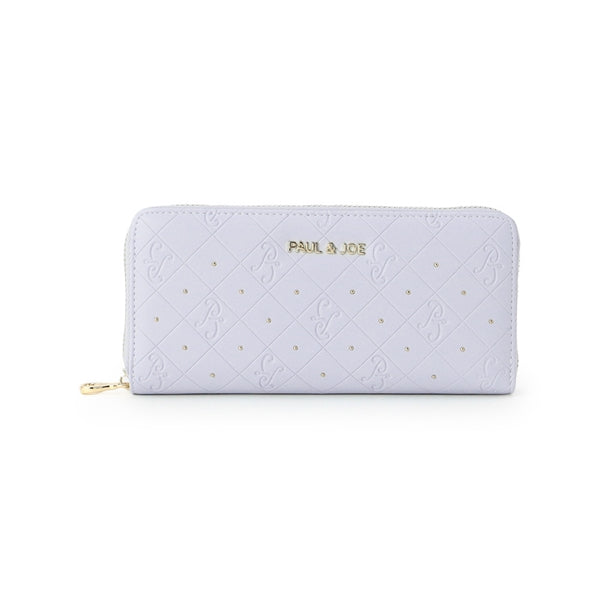 エンボス ラウンド束入れ ブルー