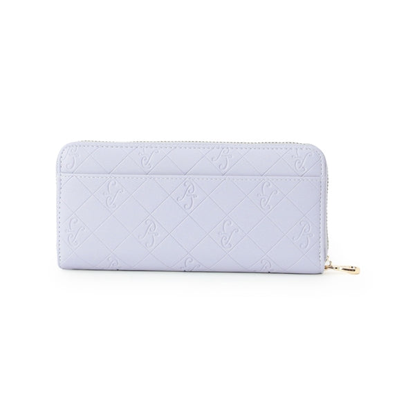 エンボス ラウンド束入れ ブルー