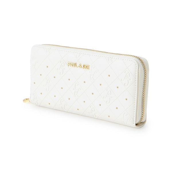 エンボス ラウンド束入れ アイボリー