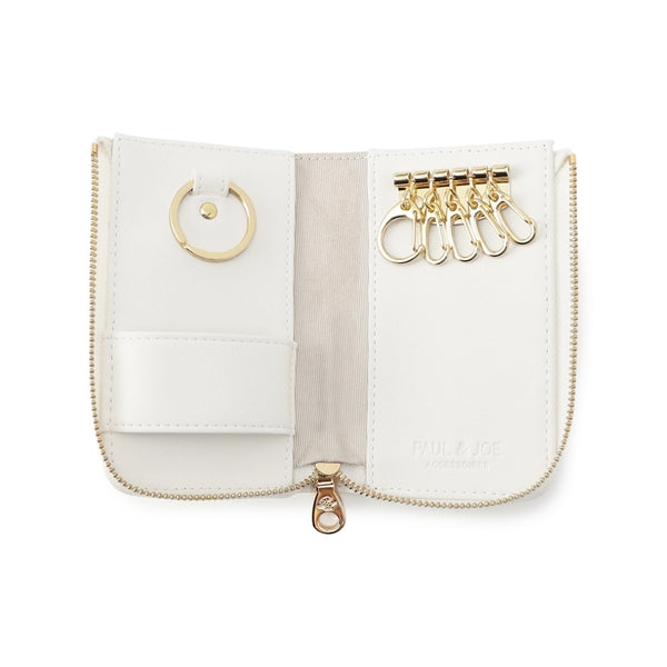 エンボス キーケース アイボリー