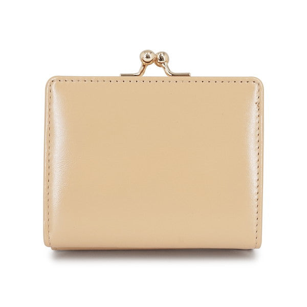 SMALL CAT FACE METAL 口金ミニ財布(ベージュ)