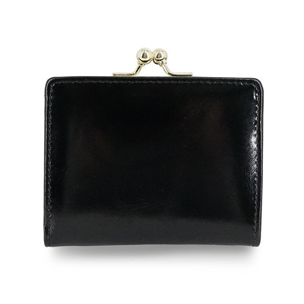 SMALL CAT FACE METAL 口金ミニ財布(ブラック)