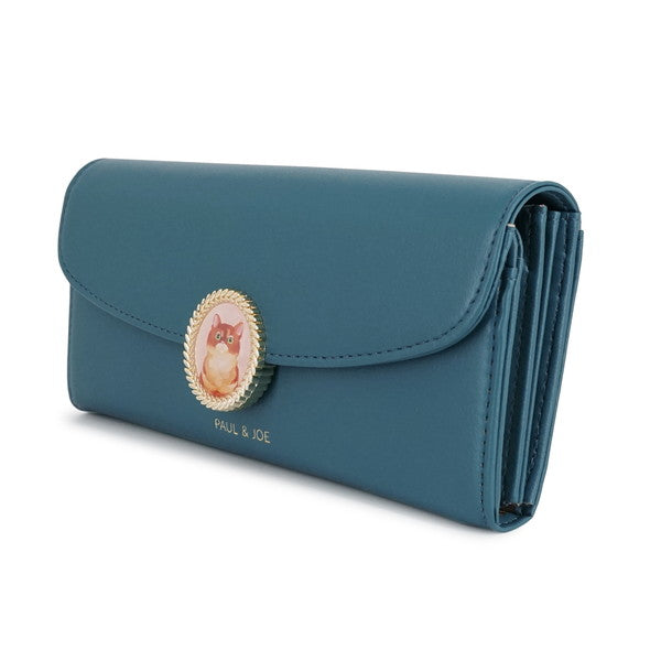 CAT BROOCH かぶせ束入れ(グリーン)