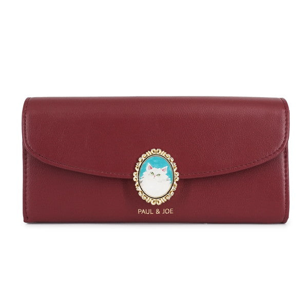 CAT BROOCH かぶせ束入れ(レッド)