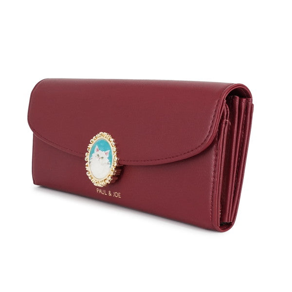 CAT BROOCH かぶせ束入れ(レッド)