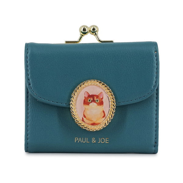 CAT BROOCH 口金ミニ財布(グリーン)