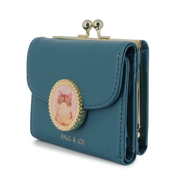 CAT BROOCH 口金ミニ財布(グリーン)