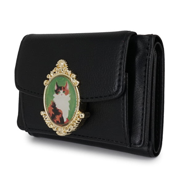 CAT BROOCH ミニ財布(ブラック)